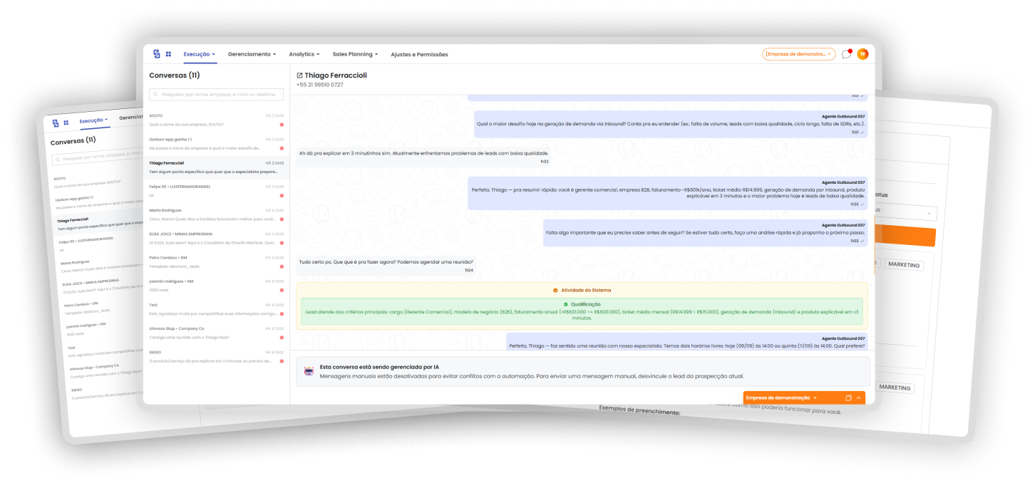 Interface da Prospct.AI no Whatsapp